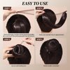Teenitor Hair Bun Maker Kit - 4pcs Medium Donut Shapers, 10pcs Invisible Nets, 10pcs Bobby Pins, Crown Shaper Set