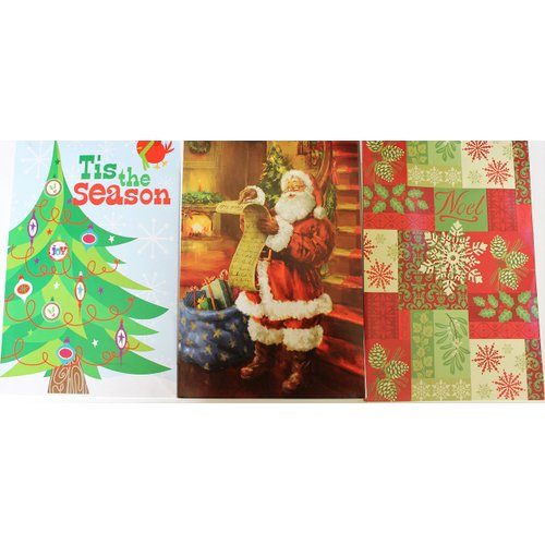3 Assorted Big Christmas Gift Boxes 14.17" X 9.4" X 1.88"