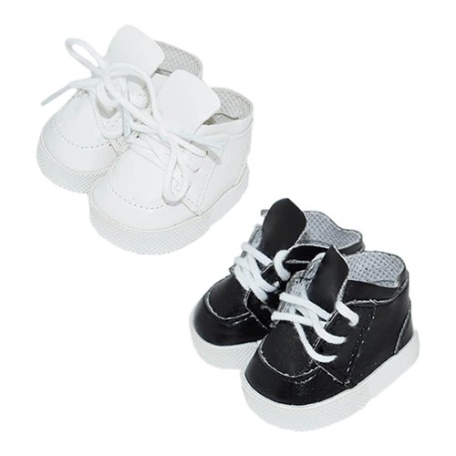 niannyyhouse Sports Shoes 20cm Plush Doll Stuffed Kpop Doll Accessories (White+Black)