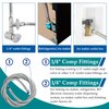 Refrigerator Ice Maker Water Line Kit - 15' Braided Stainless Steel Fridge Water Line with 1/4" Compression Fittings Pex Tubing Core and Water Splitter