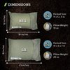 Klymit Drift Camping Pillow, Shredded Memory Foam Travel Pillow with Reversible Cover for Outdoor Use, Green, Regular