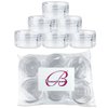 Beauticom 15 gram/15ml Empty Clear Small Round Travel Container Jars with Lids for Make Up Powders, Eyeshadow Pigments, Lotions, Creams, Lip Balm, Lip Gloss, Samples (6 Pieces, Clear Lid)
