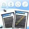 Hannahool 120pcs D Curl Individual Wide Stem Cluster DIY Eye Lashes Extensions Mixed 10-12-14-16mm/14-16-18mm/12-14-16mm Makeup Dramatic Volume Lashes (mixed 10-12-14-16mm)