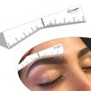 Eyebrow Ruler Stencils, Mapping Brow Tools Microblading Stickers Permanmemt Makeup Eyebrow Shaping Kit Self Adhesive Measurement Ruler for Tattoo Supplies (10Pcs Ruler + 1PC Razor + 1PC Pencil)