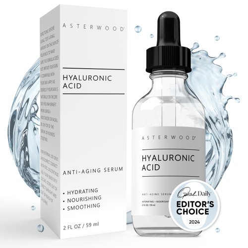 Asterwood Pure Hyaluronic Acid Serum for Face - Plumping, Anti-Aging & Hydrating - Fragrance-Free, Pairs Well with Vitamin C Face Serum & Hylunaric Acid Moisturizer, 59ml/2 oz