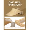 Visors for Women, Sun Visors for Women Straw Hats for Women Handmade Sun Hat Womens Packable Beach Hats Beige