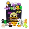 Halloween Mochi Squishy Toy 50pcs -Mini Squishy Toys in Unique Halloween Shapes, Bulk Party Favors for Kids, Fidget Stress Ball, Classroom Prizes, Goodie Bag Fillers, Trick or Treat