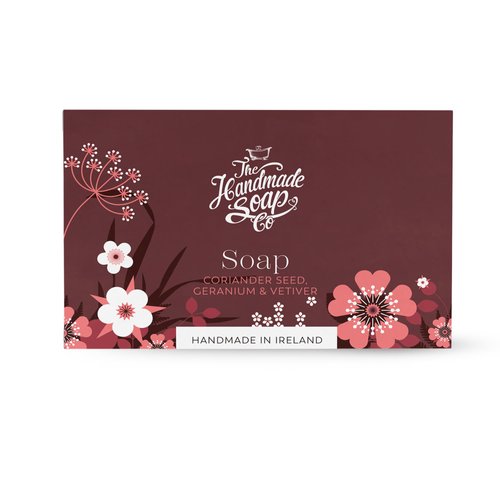 The Handmade Soap Company Soap Bar, Coriander Seed, Geranium, & Vetiver Handmade Bar of Soap, Natural Bar Soap, Organic Bath Soap, Cruelty Free & Vegan Hand Soap Bar, 5 oz