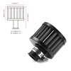 RASNONE 12mm Air Filter Cold Air Intake Filter Breather Turbo Vent Air Intake Filter Cleaner Black Universal for car and Motorcycle