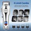 Professional Cordless Hair Clippers for Men, Maquina Para Cortar Pelo De Hombre Rechargeable LED Display Mens Beard Trimmer Full Metal Body Low Nosie Home Barber Hair Cutting Kit Set for Men/Kids