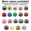Pink and Silver Metal D20 F*** Dice Critical Fail F 20 Sided Die Set DND Black Gunmetal Color Number for Role Playing Game Dungeons and Dragons D&D Pathfinder Shadowrun Girl Gamer Female