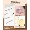 Eyebrow Pencil-2Pcs Dark Brown Retractable Eye Brow Pencil with Brow Brush,Long-Lasting Waterproof Eyebrow Tint Pen,Eyebrow Pencil for Fill & Sculpt Brow,Create Natural Eye Brow Makeup for Women-03