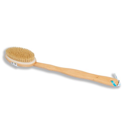 The Organic Pharmacy Skin Brush - Premium Natural bristles Shower Body Brush with a Long Detachable Beechwood for Soft yet Firm Exfoliation and Skin Renewal