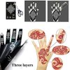 Xmasir Pack of 24 Sheets Henna Tattoo Stencil Kit/Temporary Tattoo Templates,Self-Adhesive Indian Arabian Tattoo Sticker for Body Paint New Designs