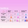 Peachlife Ring Menstrual Cup with Loop Pull Tab Handle - Silicone Reusable for 10 Years - Medium Size, Medium Firm Peachcup