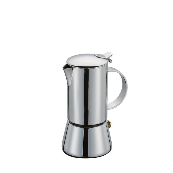 Cilio Aida Stainless Steel Stovetop Espresso Maker, Polished Stainless, 2 Cup