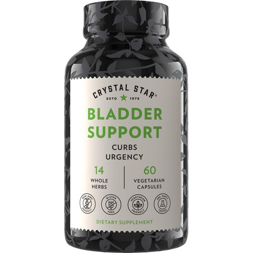 Crystal Star Bladder Support (60 Capsules) – Herbal Supplement for Healthy Bladder Function - Cranberry, Dandelion & Fenugreek - Helps Overactive Bladder and Incontinence - Non-GMO