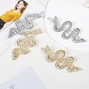 TEBIEKOY Snake Hair Pins with Sparkly Rhinestones Hair Clips, 4 Pcs Alloy Snake Hair Clips Set, Crystal Hair Accessories Headdress for Girls and Women