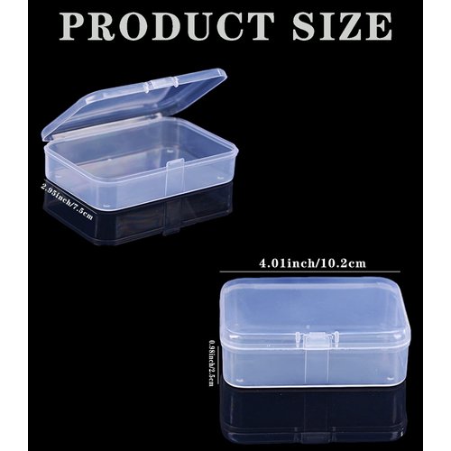 Clear Plastic Playing Card Boxes Snaps Closed Poker Gaming Playing Card Deck Cases Holder Plastic Storage Box Clear Trading Card Box Plastic Card Storage Organizer for Bank Business Card (10Pcs)