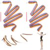 HiUnicorn 2PCS Rainbow Party Favors - Dance Ribbons for Kids Circus Carnival Rhythmic Gymnastics Birthday Party Decoration Supplies, Ribbon Baton Twirling Sticks Silks Streamers Wands for Girls