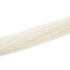 SWACC 12 Pcs Straight One Color Party Highlights Clip on in Hair Extensions Colored Hair Streak Synthetic Hairpieces (Platinum Blonde)