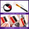 DE'LANCI Black White Red Face Body Paint with Brush, funny Clown Makeup for Halloween Special Effect, Long Lasting Waterproof SFX Makeup Face Painting Kit, Professional Halloween Joker Clown Makeup