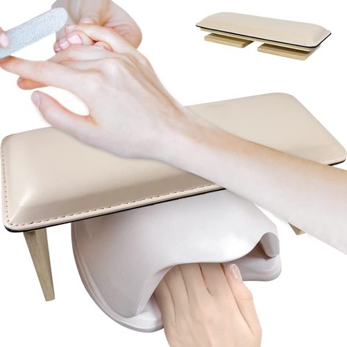 WAYUTO Folding Nail Manicure Hand Rest Nail Art Arm Rest Nail Polish Hand Rest Nail Tech Hand Rest Nail Art Hand Pillow Nail Salon Hand Rest Nail Hand Rest Cushion for Women Girls Pink