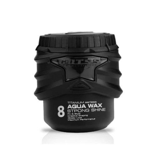 Generic Gutts Professional 8 Titanium seriess Aqua Hair Wax Strong Shine Fix & Style Creative Shaping Glossy Look maximum Performans 150 ml, Black