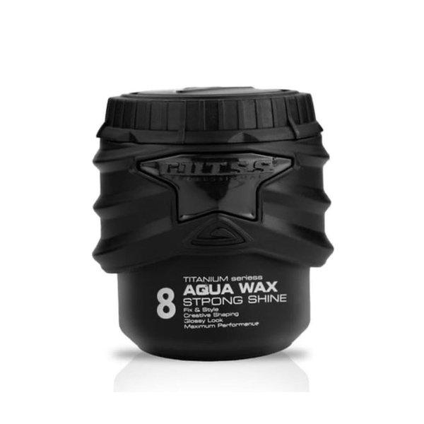 Generic Gutts Professional 8 Titanium seriess Aqua Hair Wax Strong Shine Fix & Style Creative Shaping Glossy Look maximum Performans 150 ml, Black