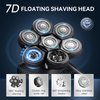 7D Head Shaver,5 in 1 Bald Head Shavers for Men, Head Electric Razor with Nose Hair Sideburns Trimmer, Waterproof Wet/Dry Mens Grooming Kit, LED Display, USB Rechargeable, Gifts Travel Case