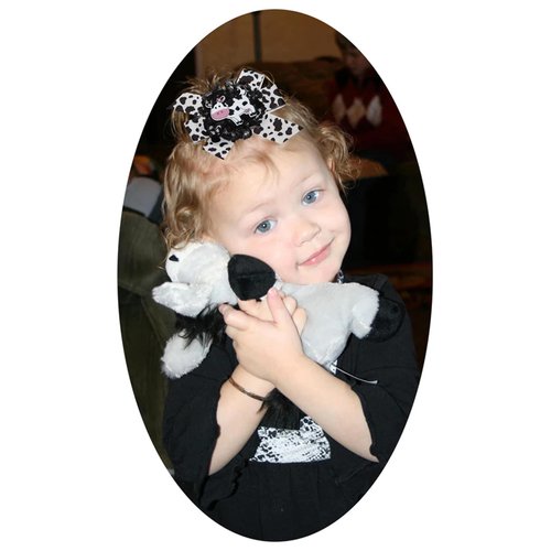 WD2U Girls 4.5" Daisy Holstein Milk Cow Farm Girl Hair Bow Alligator Clip