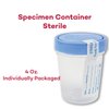 Dealmed Specimen Collection Containers Single Use Urine Specimen Cups, Screw on Leak Resistant Lid, Included ID Label, 4 oz, 5 Count