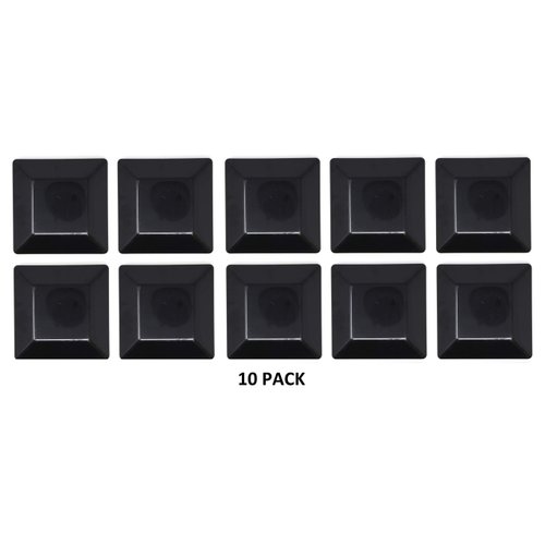 10 PACK-BLACK-6X6 FENCE POST PLASTIC CAP-(5 5/8 X 5 5/8) Pressure Treated Wood Made In USA