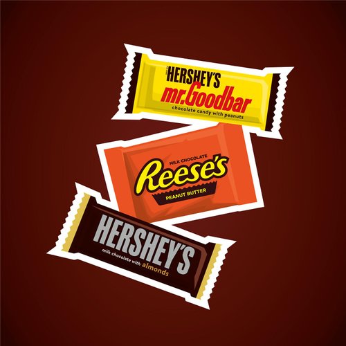 HERSHEY'S and REESE'S Assorted Chocolate Flavored Snack Size, Easter Candy Party Pack, 31.5 oz