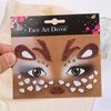 Cute Deer Face Stickers Animal Face Jewel Sticker Christmas Face Sticker Glitter Sparkling Face Art Stickers Party Face Eye Decoration for Christmas,Make Up,Halloween Party 2Pcs