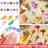 editTime 160PCS Kawaii Colorful Resin Acrylic 3D Bear Nail Art Charms for Nail DIY Crafting Scrapbook Accessories (Multicolor4)