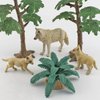 Atralo Service Wild Life Jungle Animal Figure Playsets 3 PCS White Wolf Action Figures Model Toys for Kids Boys Girls