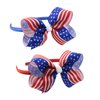 DIUEWOW Patriotic Head Boppers Independence Day Headband American Flag Bow Hair Hoop 4th of July Party Favors Red Star Hair Accessories Headwear for Veteran's Day and Memorial Day
