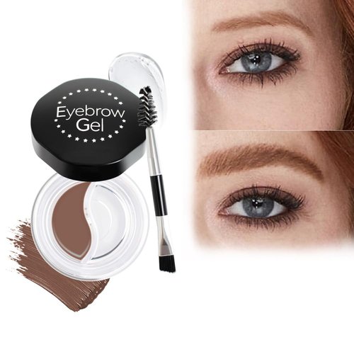 Eyebrow Pomade And Clear Eyebrow Setting Gel Set, 2 In 1 Eyebrow Gel Brow Pomade Set Clear Eyebrow Wax Gel Long Lasting Brow Pomade (#05)