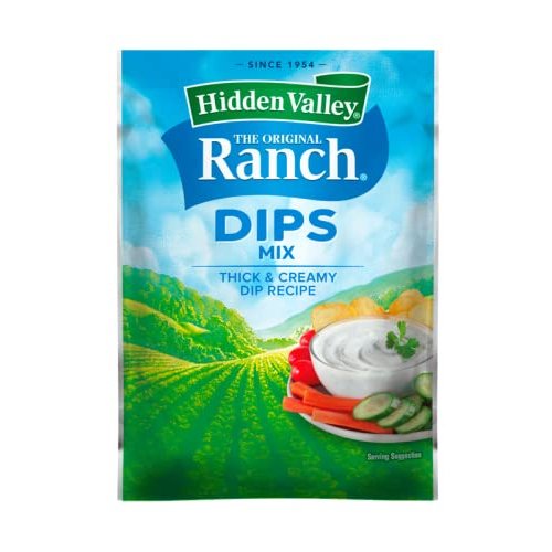 Hidden Valley Ranch Dip and Salad Dressing Mix 1oz Packs (Pack of 12) (Fiesta)