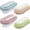 Nail Brush for Cleaning Fingernails Two Sided Hand Fingernail Scrub Brush Soft Stiff Bristles Nail Scrubber Brushes for men women kids,4 PCS