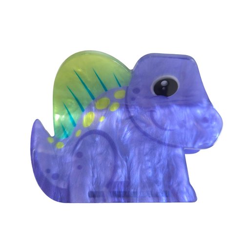 Funny Cartoon Dimetrodon Dinosaur Hair Clip,Acrylic Hair Clip,Small Claw Clip for Women,Royal Purple