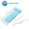 Healifty 200pcs Plastic Toothpicks Double-Ended Toothpicks Brush Teeth Sticks Teeth Cleaning Tool Portable Oral Care Tooth Picks