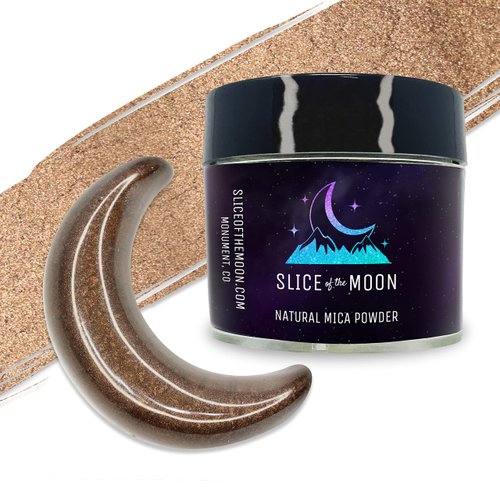 Slice of the Moon | Fuscous Brown Natural Mineral Mica Powder, 0.88oz (25g) | for Personal or Professional Use - Cosmetics, Epoxy Resin Projects, Nail Polish, Soaps, Bath Bombs, and Art Projects
