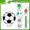 Aoriher 158 Pcs Soccer Party Favors Set Bulk Sport Non Woven Gift Bags Slap Bracelets Mini Bouncy Balls Toy Whistle Keychains Sticker Stampers for Sport Party Supplies(Soccer)