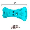 Messy Mutts Totally Pooched Chew n' Stuff Roll | 6” Durable TPR Dog Toy | Made for Tough Chewers | Interactive Treat Puzzle for Dogs | Teal