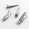 4 Pcs Nail Clippers for Fingernails and Tonenail by QLL - Swing Out Nail Cleaner/File - Sharpest Stainless Steel Clipper - Wide Easy Press Lever - Nail Cutter