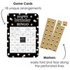 Big Dot of Happiness Adult Happy Birthday - Gold - Find The Guest Bingo Cards and Markers - Birthday Party Bingo Game - Happy Birthday Bingo - Set of 18