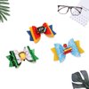 3PCS Glitter Sequin Pencil Apple Book Blackboard Grosgrain Ribbon Alligator Hairgrips - First Day of School Kindergarten Hair Accessories