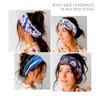 4 Pack Boho Wide Headbands for Women Fashion Knotted Headband Yoga Workout African Head Wrap